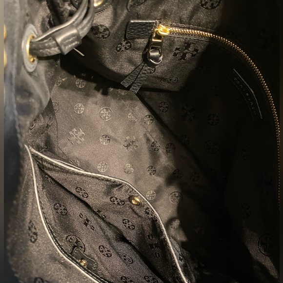 Tory Burch quilted tote | large, new, black and gold - Picture 9 of 9